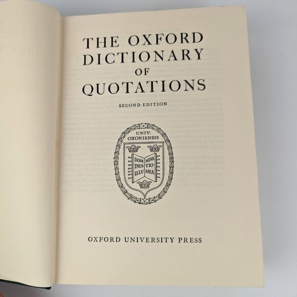 Oxford Dictioniary of Quotations 1955 Midcentury Classic Bookshelf Decor Book - Picture 11 of 12